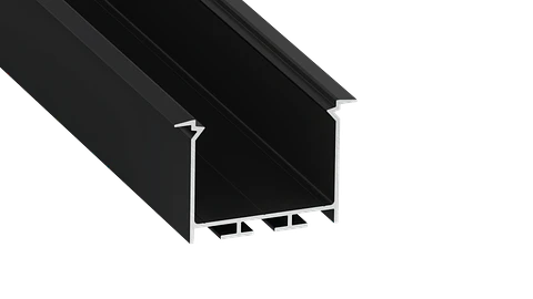 Perfil de Aluminio KIMERA-"HEDE" com difusor opalino, tampas de extremidade e clipes de montagem 2,02 m