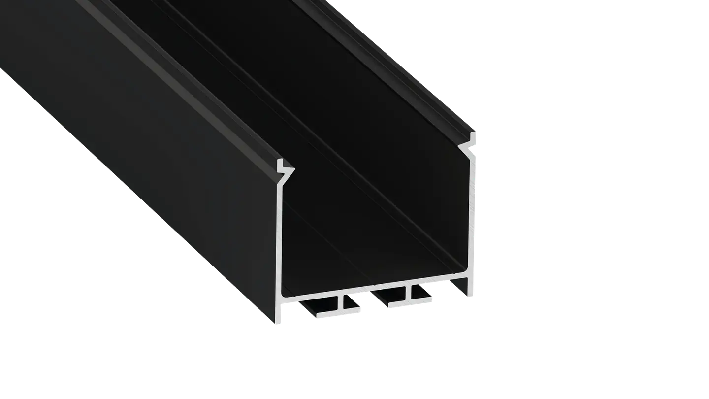 Perfil de alumÃ­nio anodizado preto KIMERA-