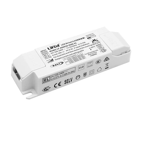 Driver Lifud 20W SaÃ­da: 9-42V 350-500mA Regulavel DALI/PUSH IP20
