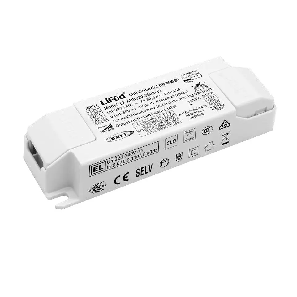 Driver Lifud 30W SaÃ­da: 9-42V 400-750mA RegulÃ¡vel DALI/PUSH IP20 1
