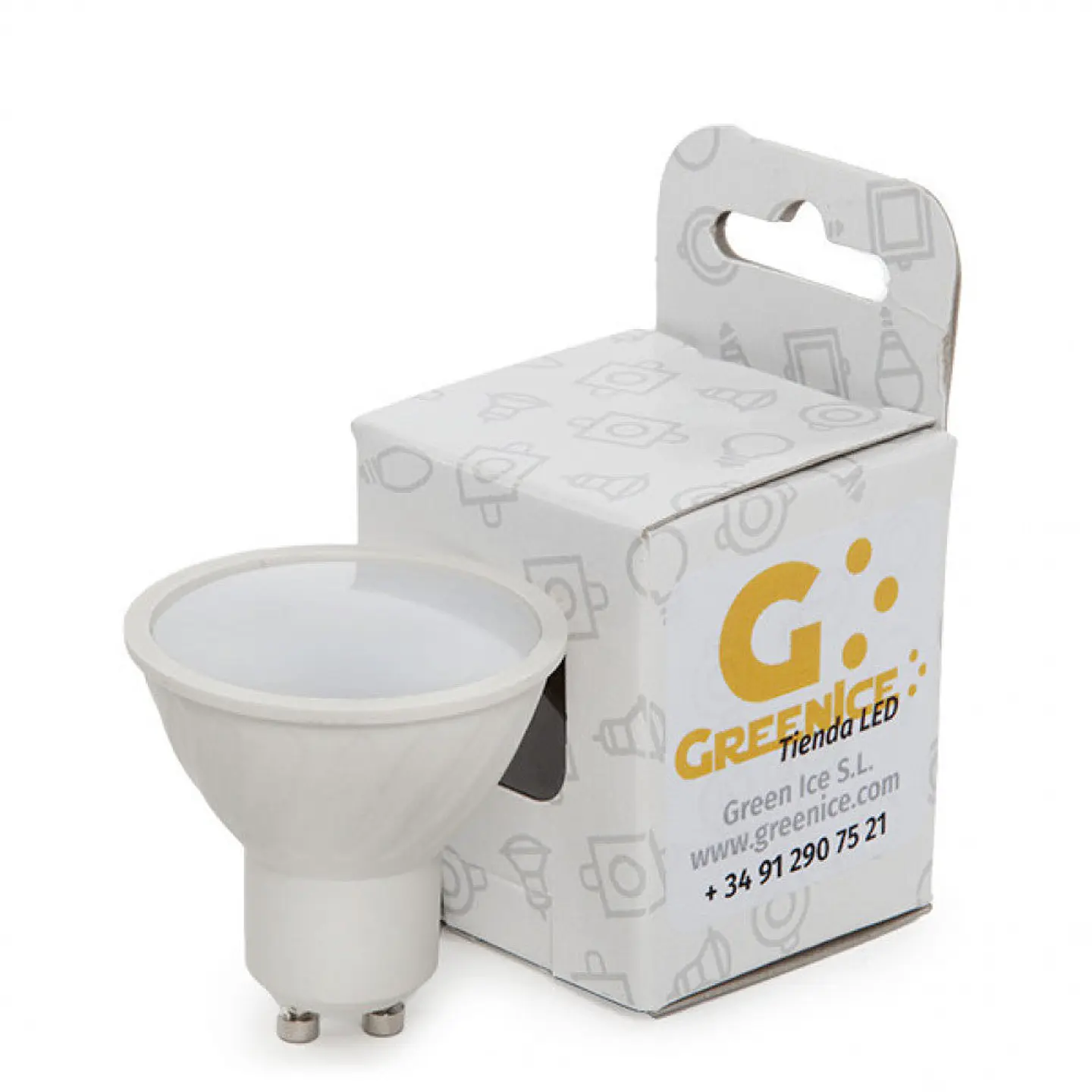 LÃ¢mpada LED GU10 6W 468Lm 2700ÂºK Caixa Personalizada 40.000H [HO-GU10-SMD-6W-IC-WW-EP07] 1