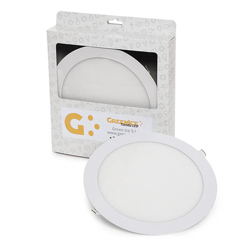 Placa LED 18W 1409Lm 6000ºK Caixa Personalizada Circular 40.000H [JL-GP-LZ-3-M-CW-EP01]