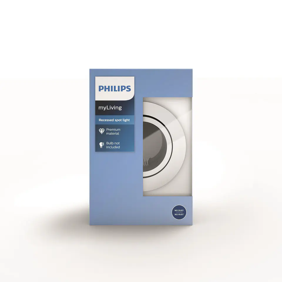 Anel Recesso Philips Donegal Circular Cromado Gu10 2