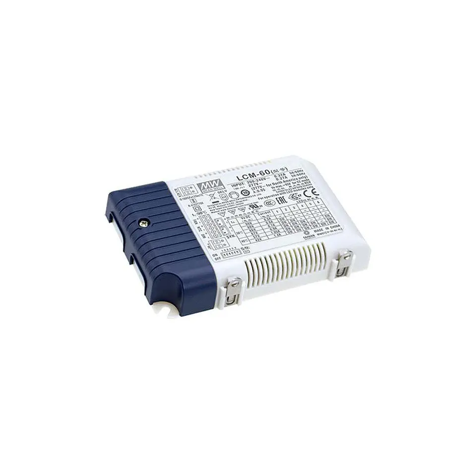 Lcm-60U LED Driver Meanwell Em: 90-132Vac Fora: 2-90Vdc PotÃªncia Constante 500-1400Ma 50W Pfc AjustÃ¡vel 0-10V-Pwm-Res 1