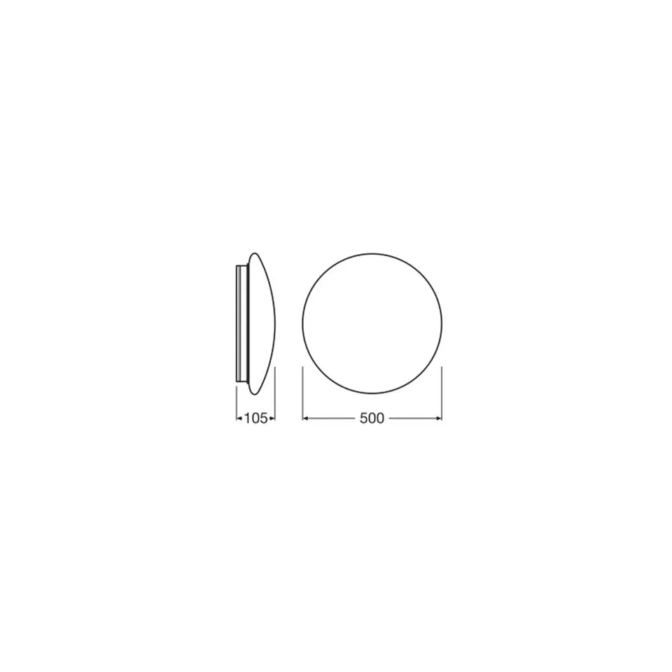 Ledvance Aplique LED 42 / 30 / 19W 3500 / 2500 / 1500Lm 3000K 120Âº IP44 3