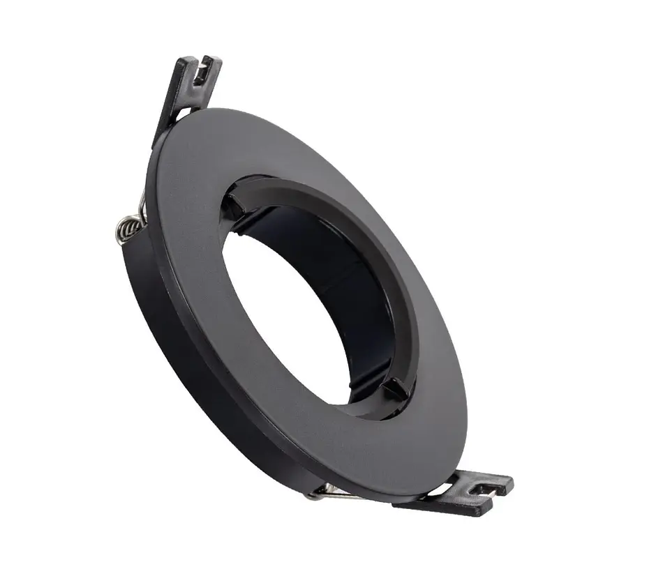 Downlight Anel Spotlight 1xGU10 Policarbonato Circular Preto 1