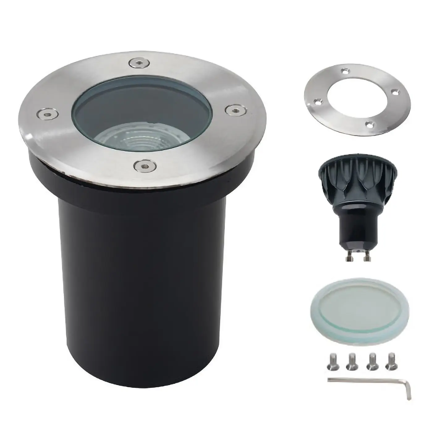 Foco embutido de jardim GU10 5W 3000K (incluÃ­do) 60Âº IP65 3