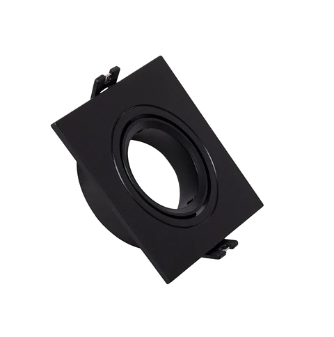 Downlight Anel Spotlight 1xGU10 Policarbonato Retangular Preto