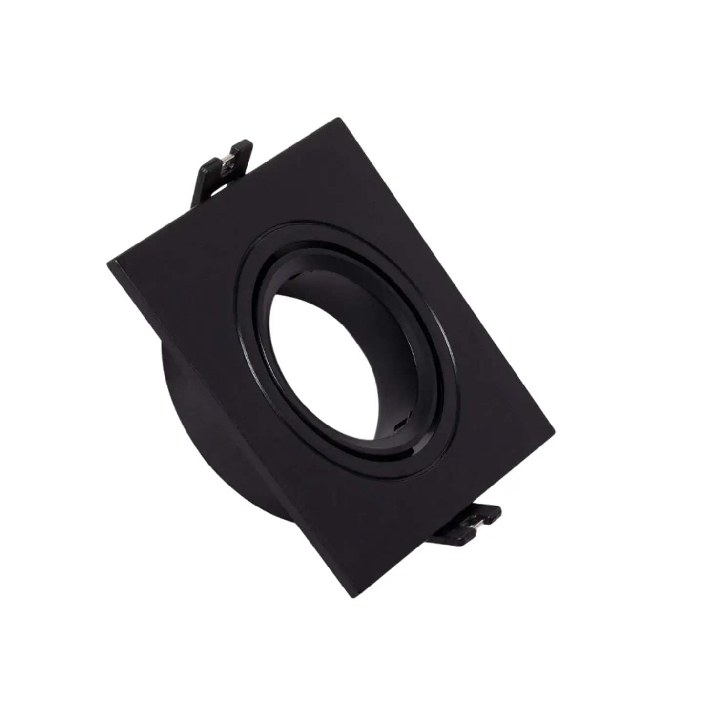 Downlight Anel Spotlight 1xGU10 Policarbonato Retangular Preto 1