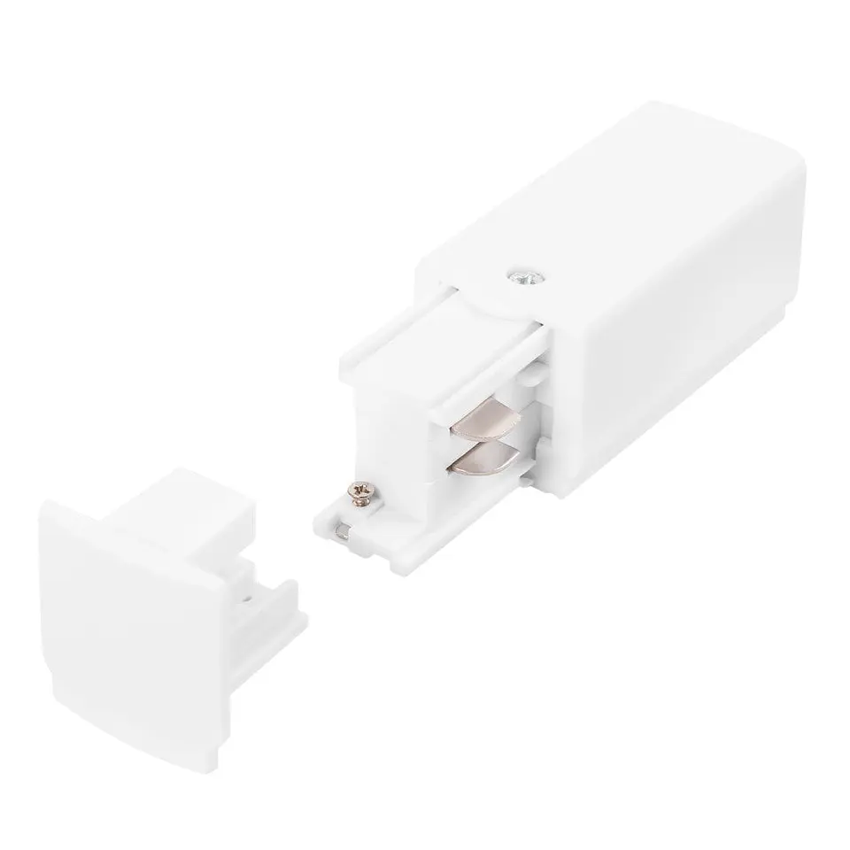 Conector inicial de trilho Trifasico branco 2