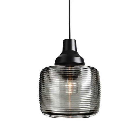 Lampada Pendurada "New Wave Stripe Smoke" E27 Sem Lampada