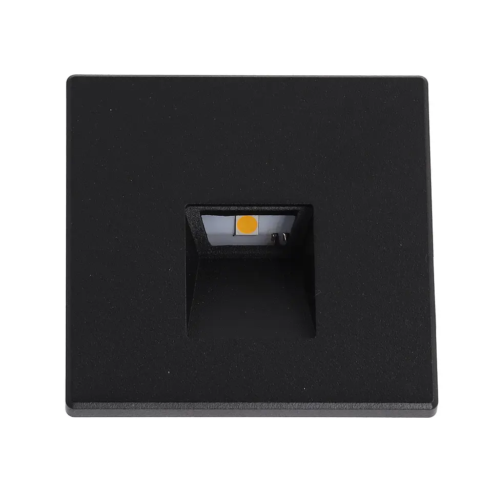 LuminÃ¡ria LED embutida para escada com frente magnÃ©tica, 3 W, IP65, 3000 K - Preta 3