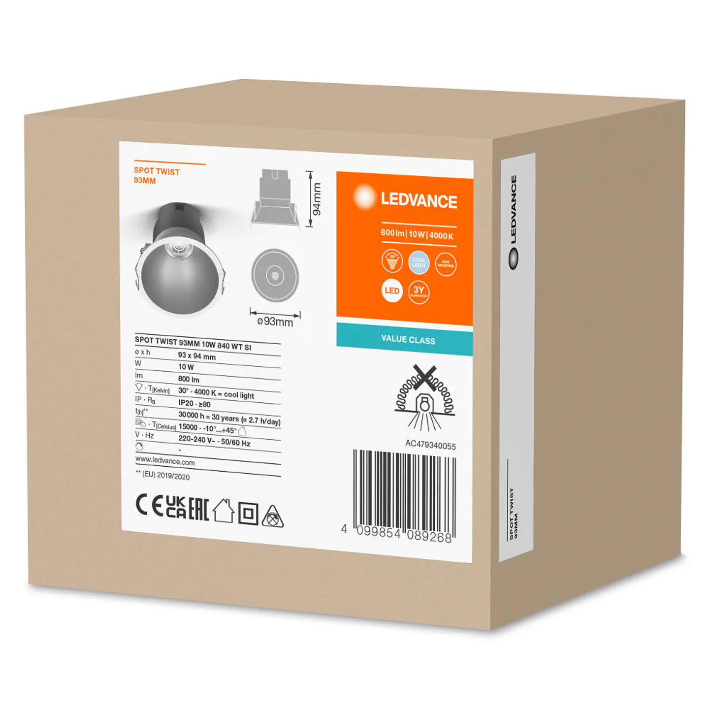Ledvance Foco LED 10W 800Lm 4000K 30Âº IP20/IP20 2
