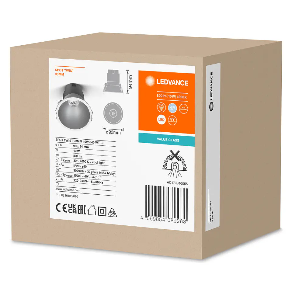 Ledvance Foco LED 10W 800Lm 4000K 30Âº IP20/IP20 2