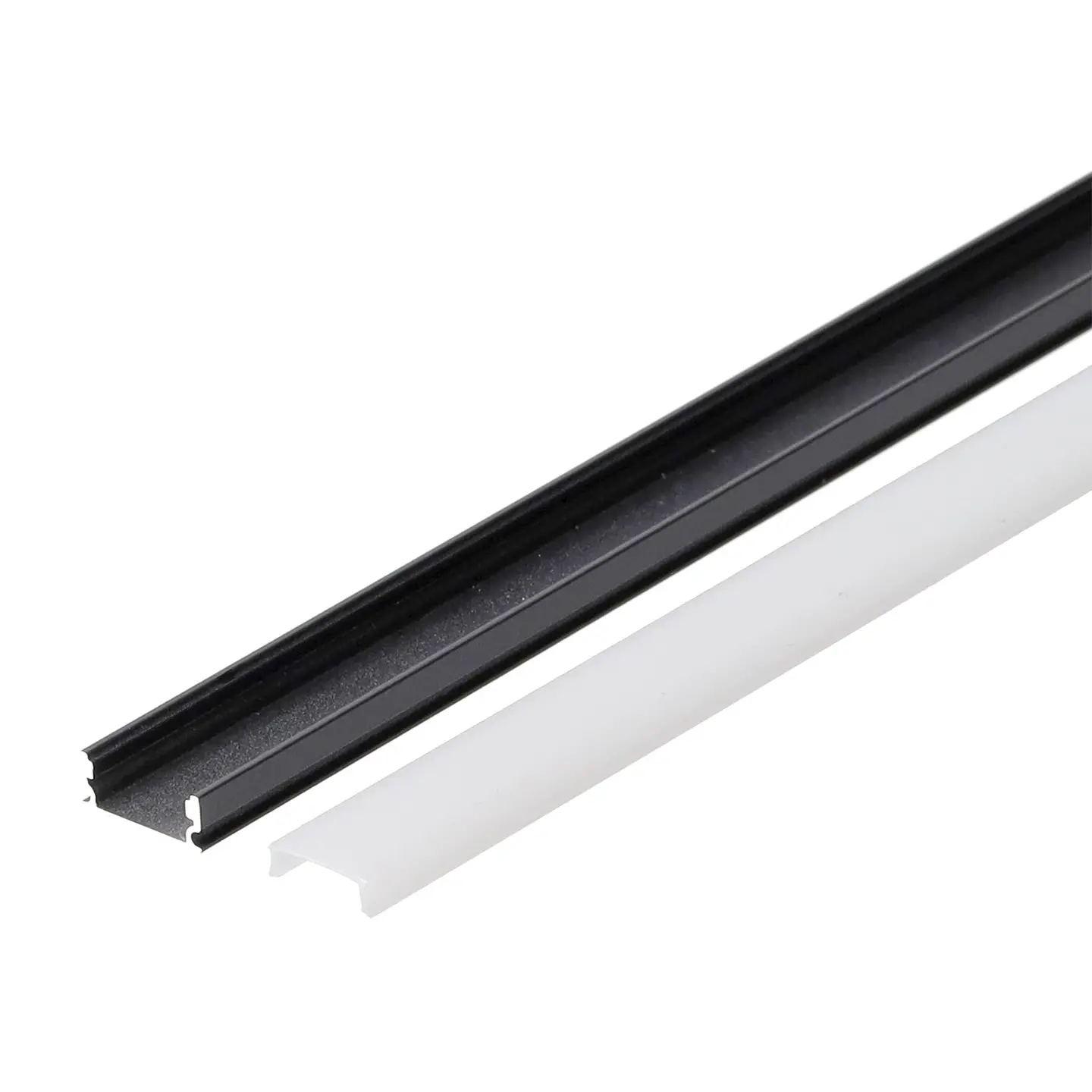 Perfil de alumÃ­nio preto para faixa de LED - difusor de opala 3