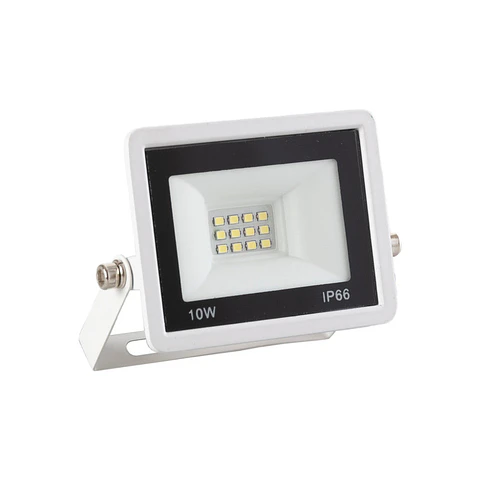 Holofote LED 10W 800Lm 6000ºK IP66 Regulavel 60.000H Acabamento Branco [LM-6001-W-CW]