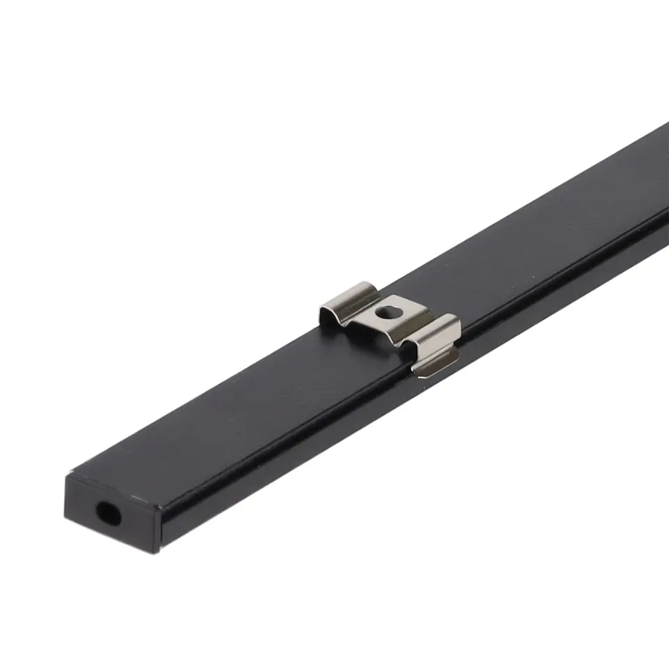 Perfil de alumÃ­nio preto para faixa de LED - difusor de opala 4