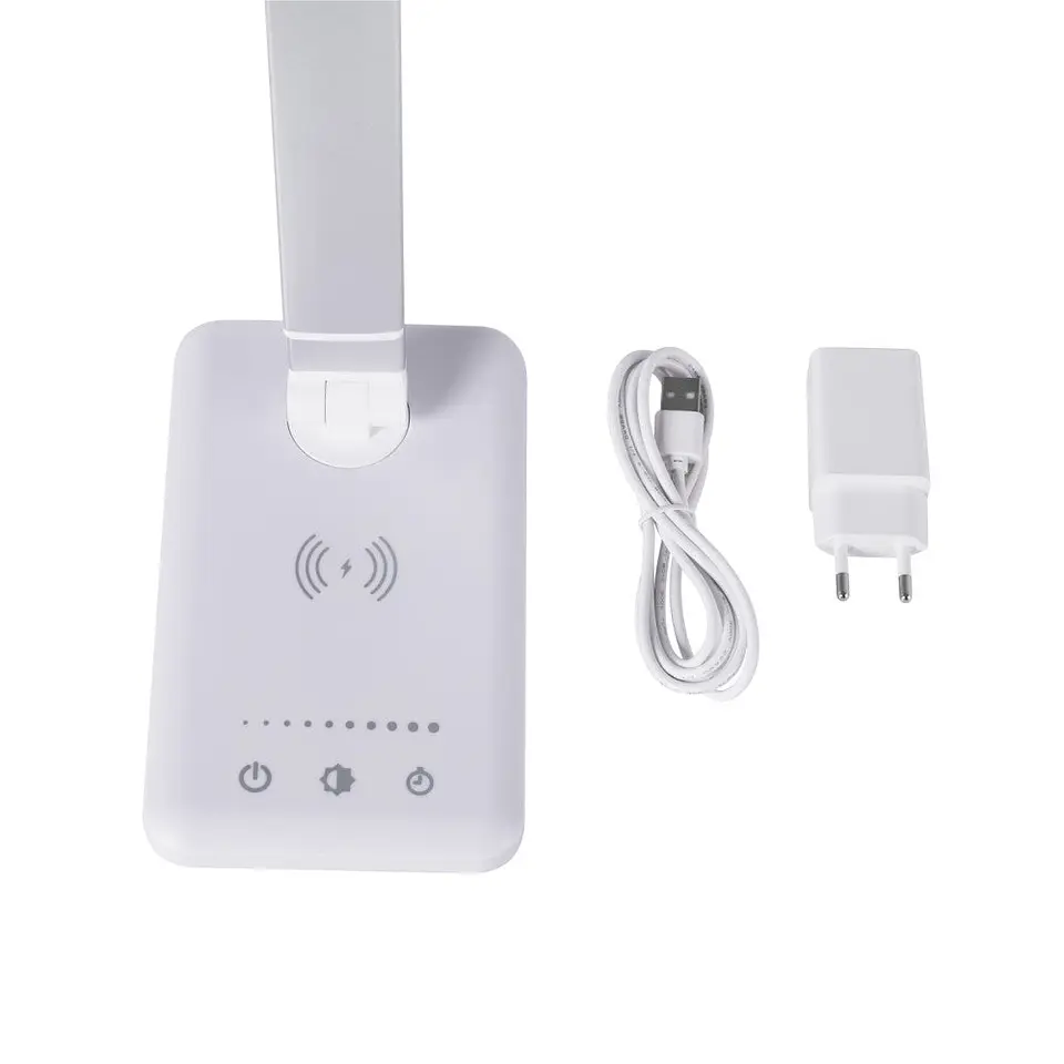 Lumiaria de mesa LED com carregador de celular sem fio 6W 420Lm CCT (tom de luz Regulavel) 9