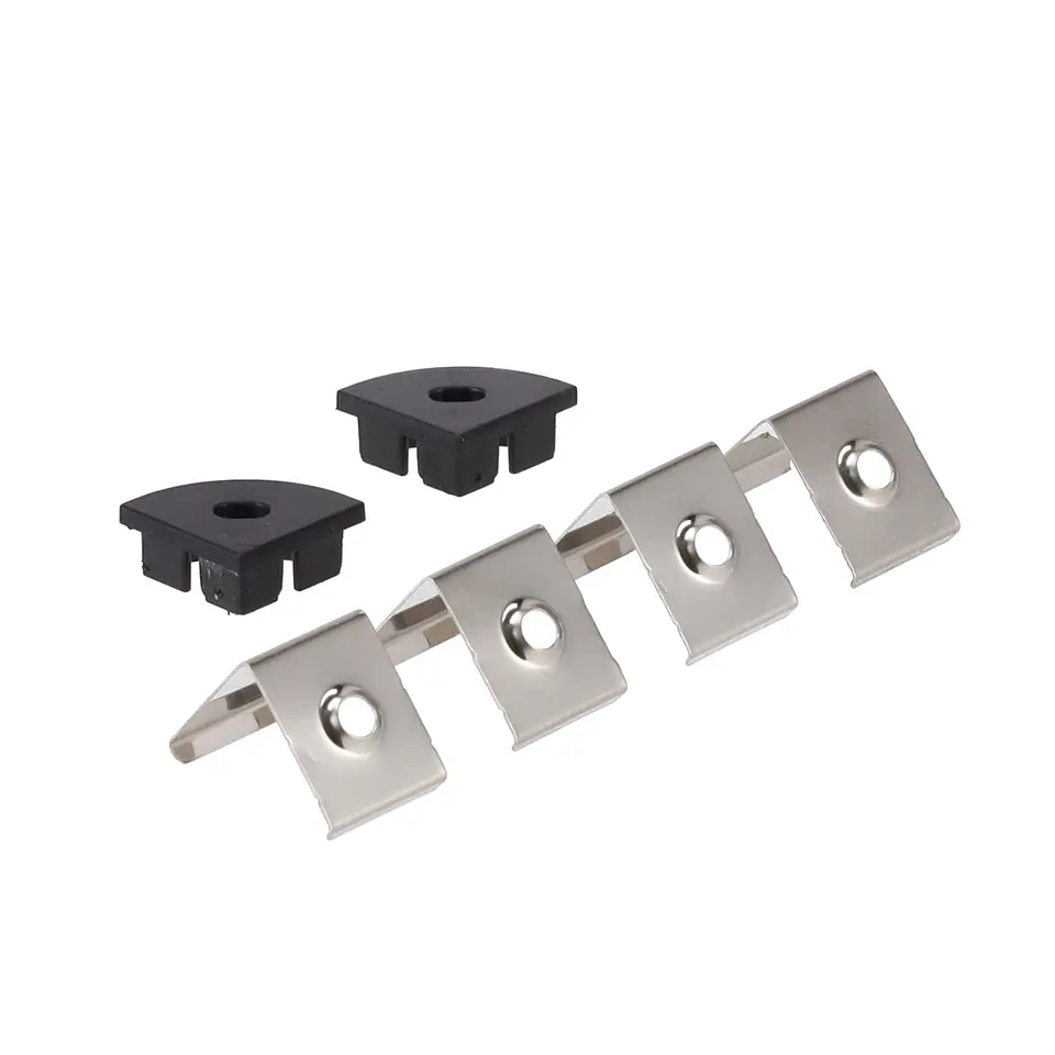 Perfil de AlumÃ­nio Preto para Cantos de InstalaÃ§Ã£o de Fita LED - Difusor Opala x 2M 5