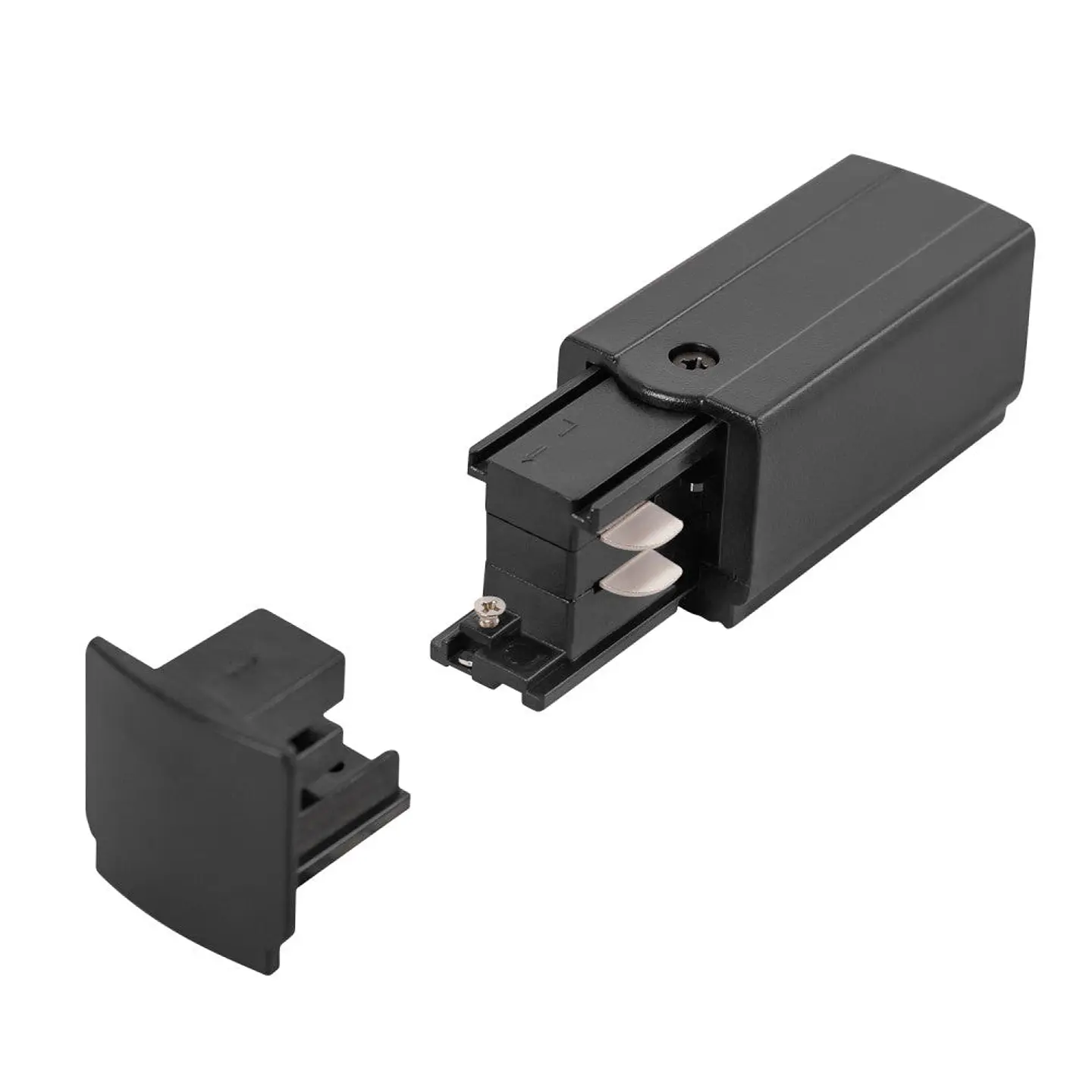 Conector inicial de trilho Trifasico preto 1