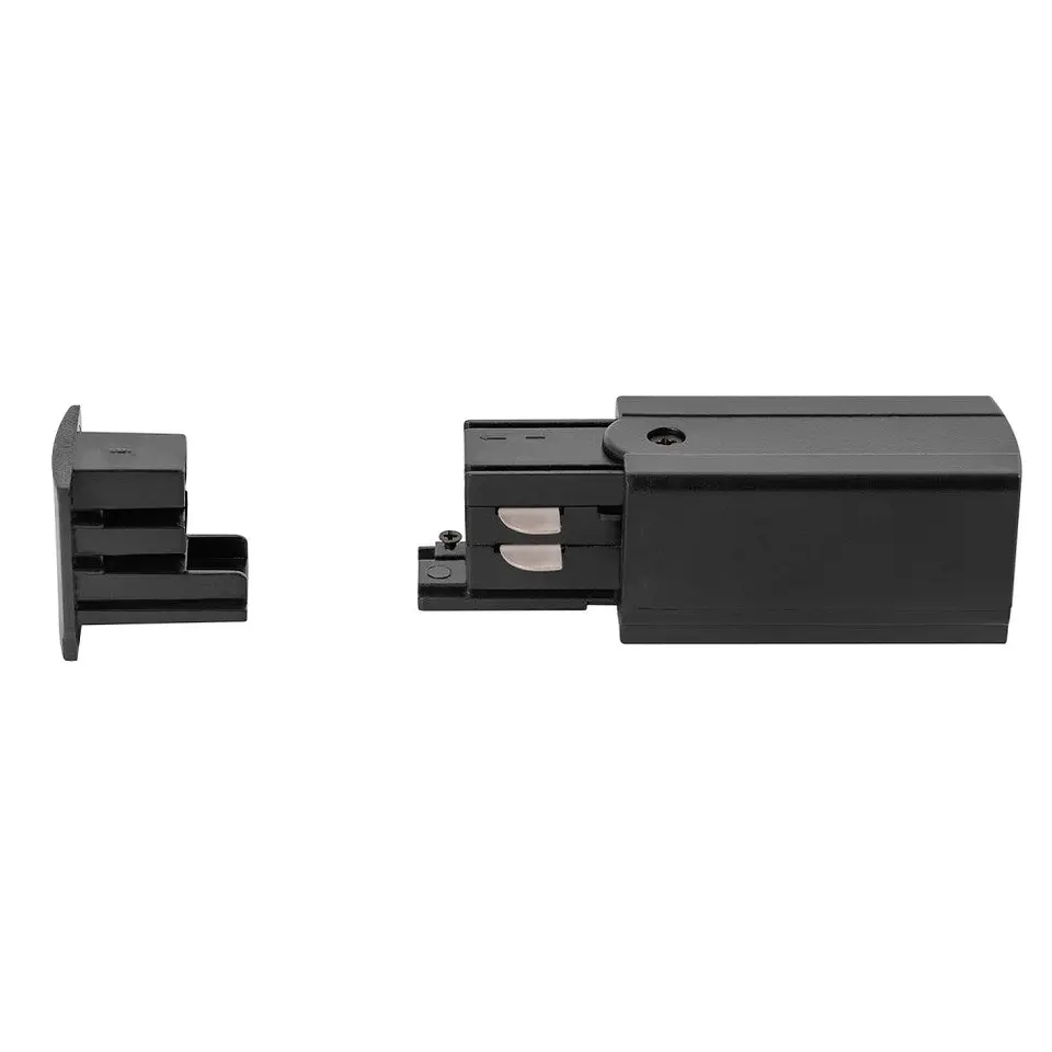 Conector inicial de trilho Trifasico preto 2