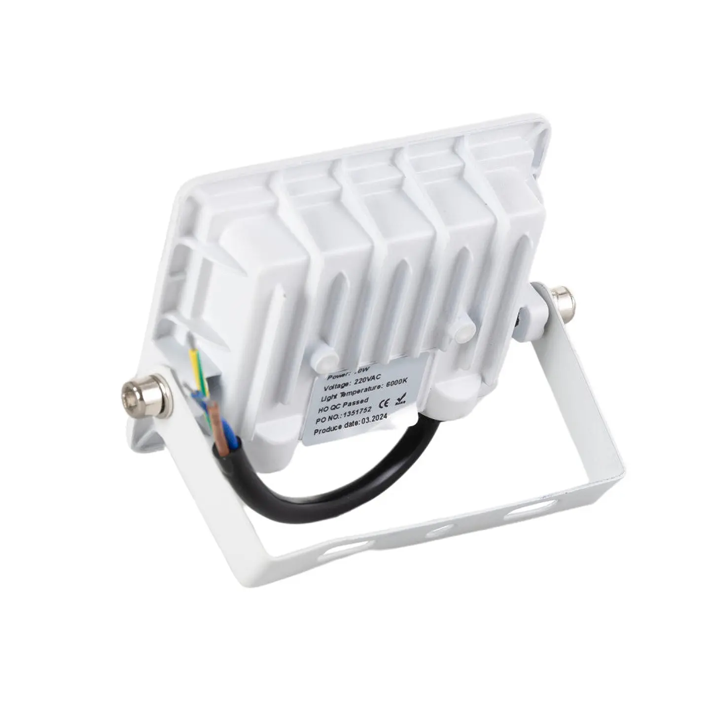 Holofote LED 10W 800Lm 6000ÂºK IP66 RegulÃ¡vel 60.000H Acabamento Branco [LM-6001-W-CW] 6