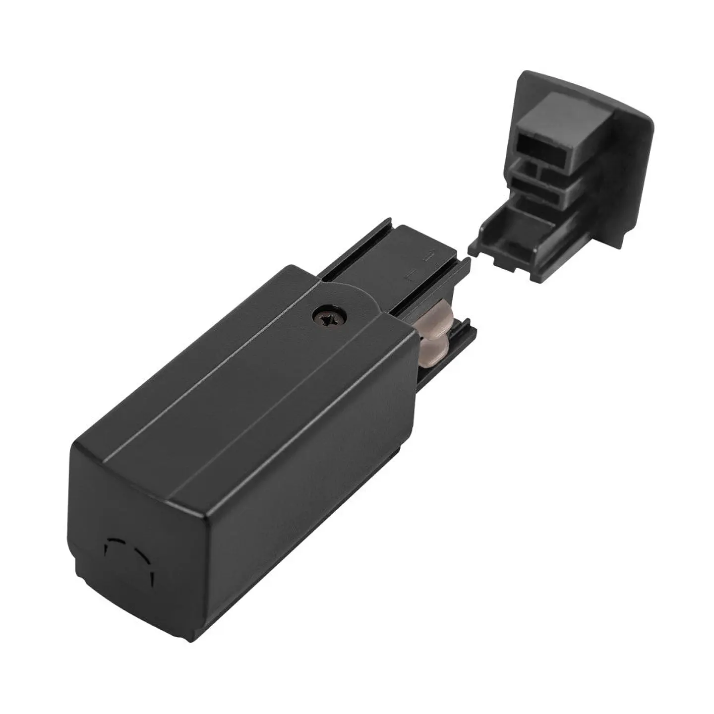 Conector inicial de trilho Trifasico preto 3