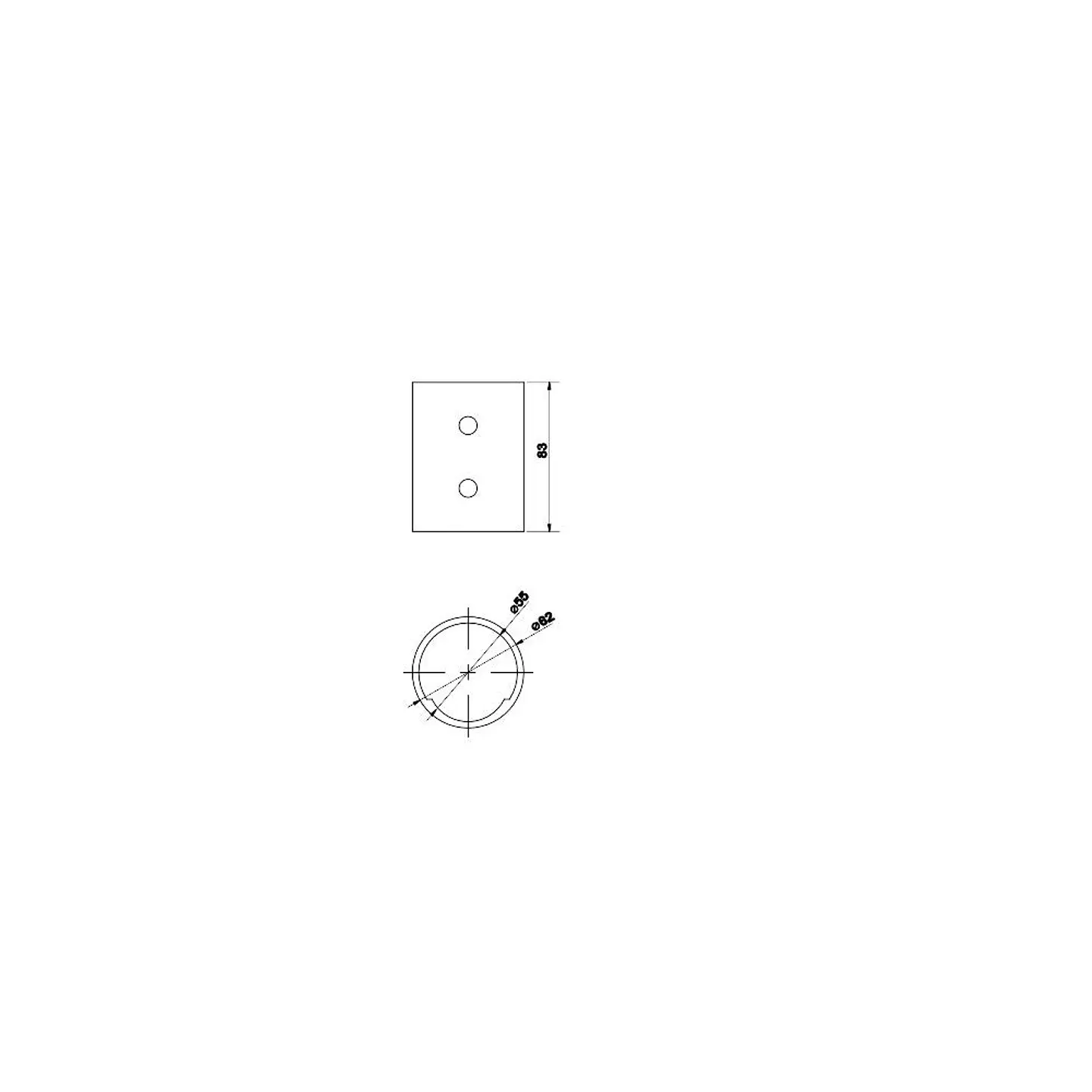 ReduÃ§Ã£o de coluna de acessÃ³rios para iluminaÃ§Ã£o pÃºblica LEDVANCE AREA 42/60 2