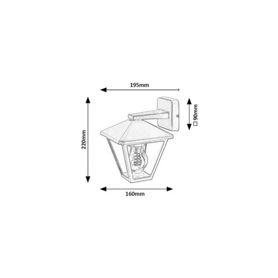 Aplique de parede exterior RABALUX 