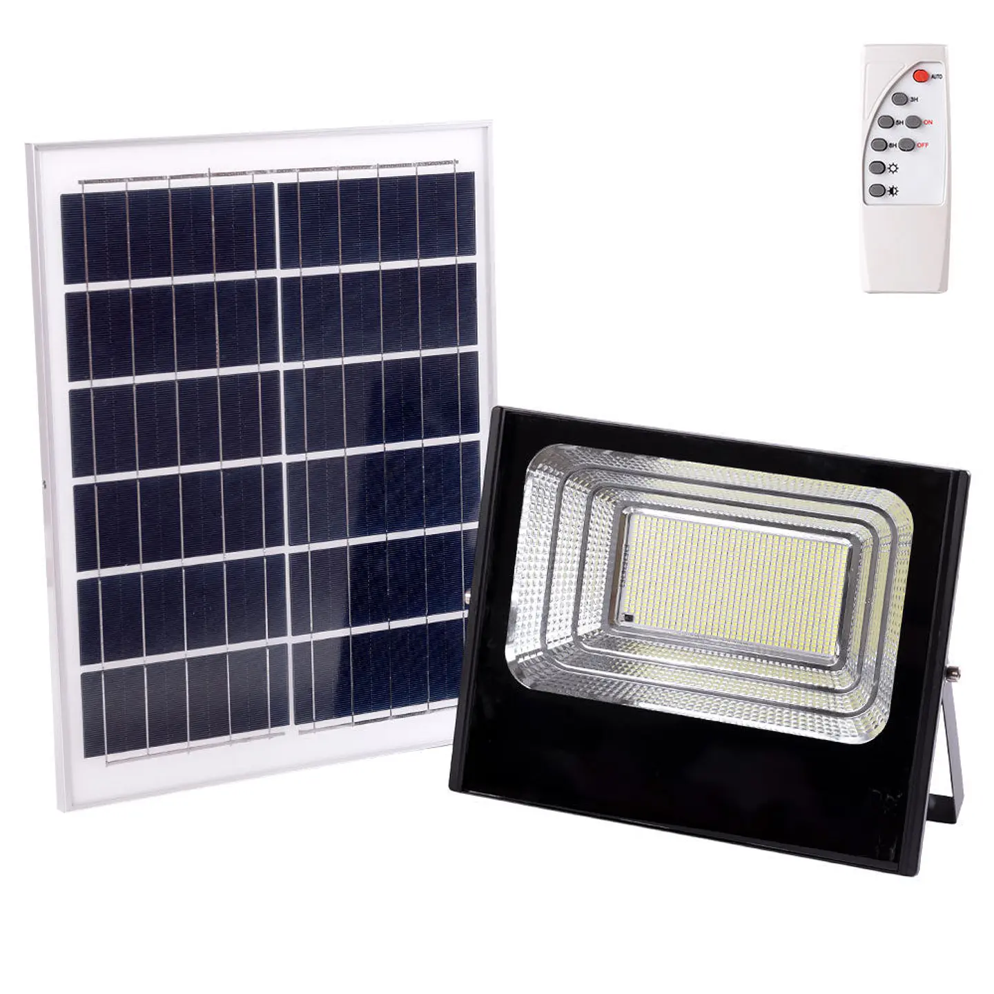 Holofote LED solar 200W 6500K Painel: 6V/20W Bateria: 3,2V/15000MaH Controle remoto [HO-SOLARFL-200W-01] 1