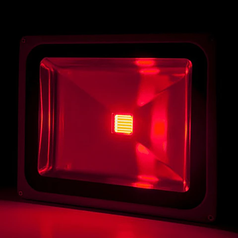 Refletor Projetor LED 50W 4.250Lm IP65 Brico Vermelho 40.000H [BQFS29050B-R]