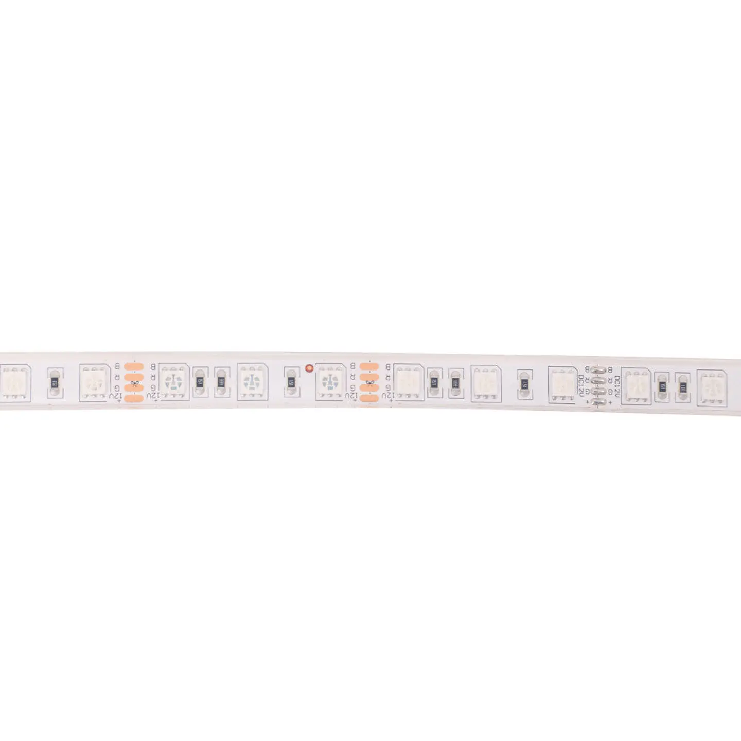 Faixa de 60 LEDs 72W 4.000Lm SMD5050 12VDC IP68 RGB SubmersÃ­vel x5M 40.000H [CA-5050-12V-IP68-RGB]-RGB 5