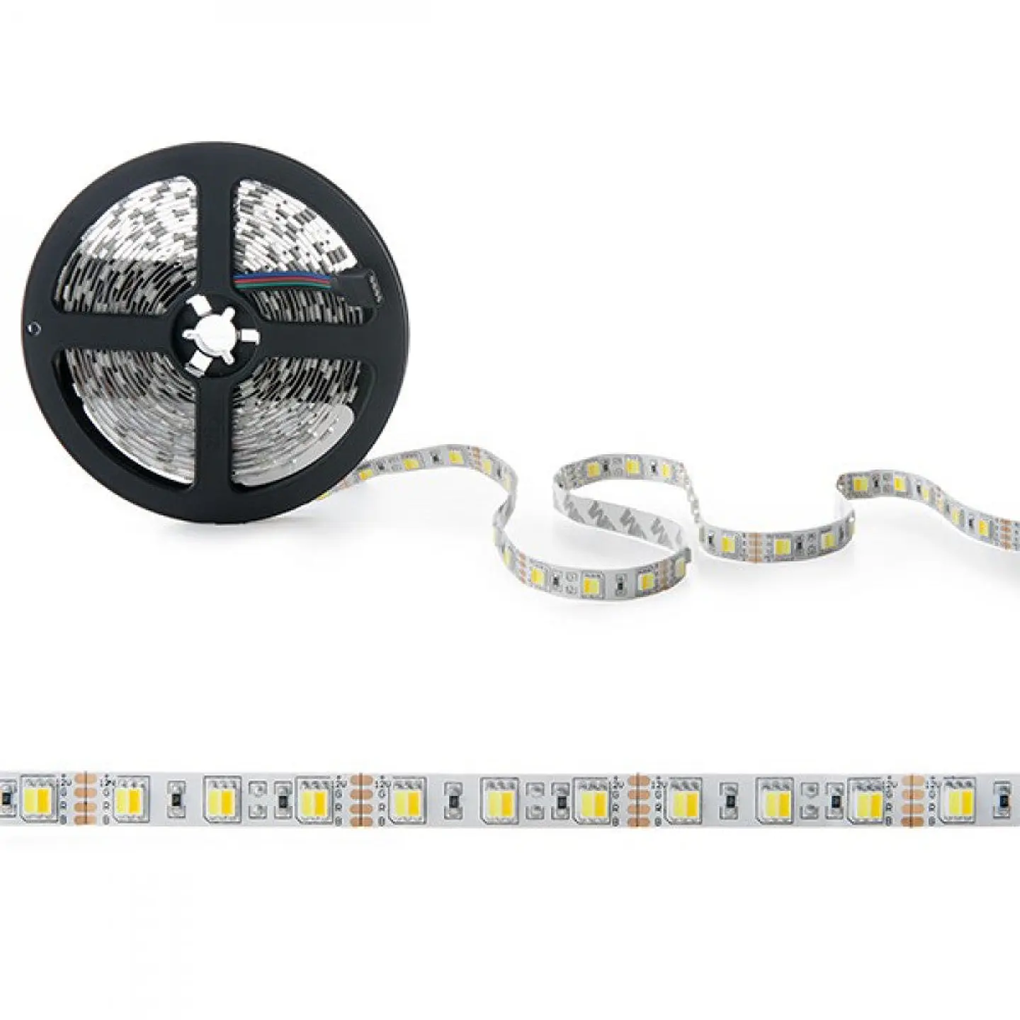 Faixa de 60 LEDs 72W 4.000Lm CRI85 6000ÂºK SMD5050 12VDC IP20 Quente/Frio x5M 40.000H [CA-5050-12VCWWW-IP25] 2