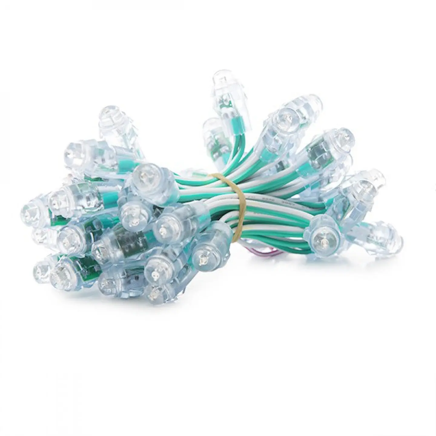 Pixel LED 0,1W 2Lm 12Mm 5V Epistar (String 40 Unidades) Verde 50.000H [DE-PIX-12-G] 1