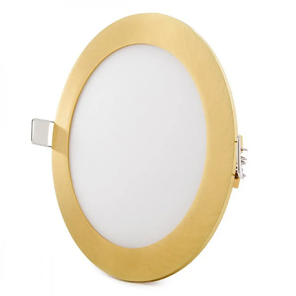 Painel LED 12W 1200Lm 2700ÂºK Circular Dourado 50.000H [GL-CL-R12N-G-WW] 3