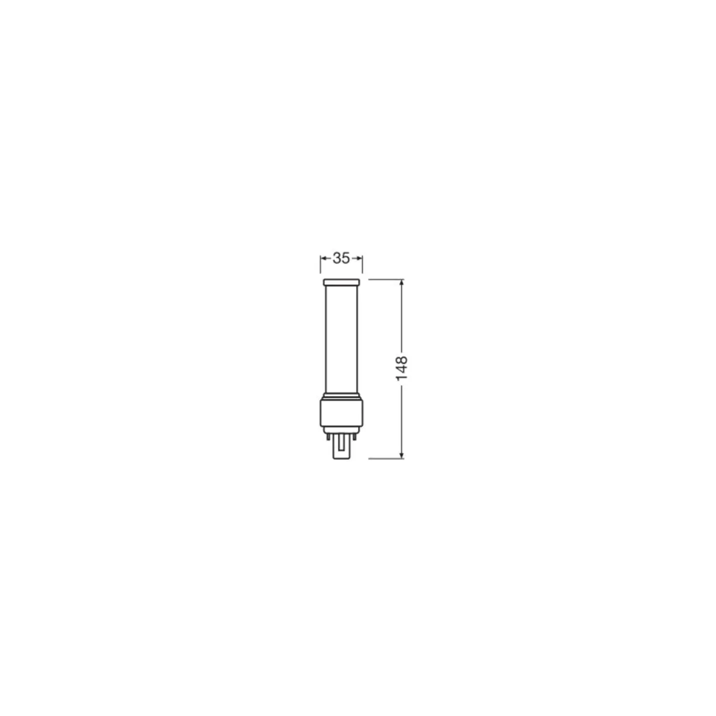 LÃ¢mpada LED Ledvance/DULUX G24d 2 7W 700Lm 3000K 120Âº IP20 3
