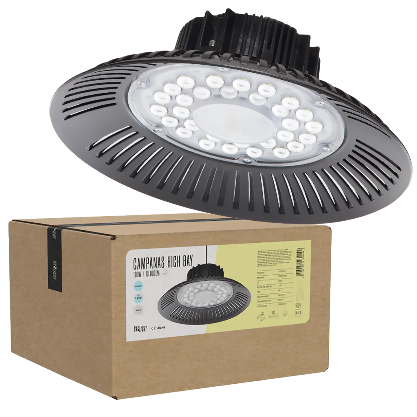 BaÃ­a alta LED 100W 10.000Lm 6000ÂºK IP65 50.000H [BX3-HB-100WK-CW] 1