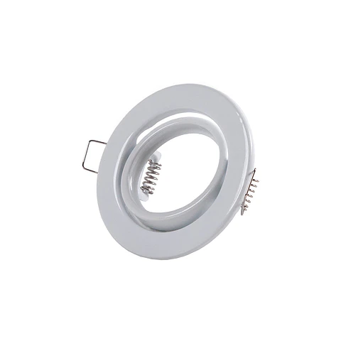 Anel Downlight Circular InclinÃ¡vel "Vepa" AÃ§o 90Mm - Branco