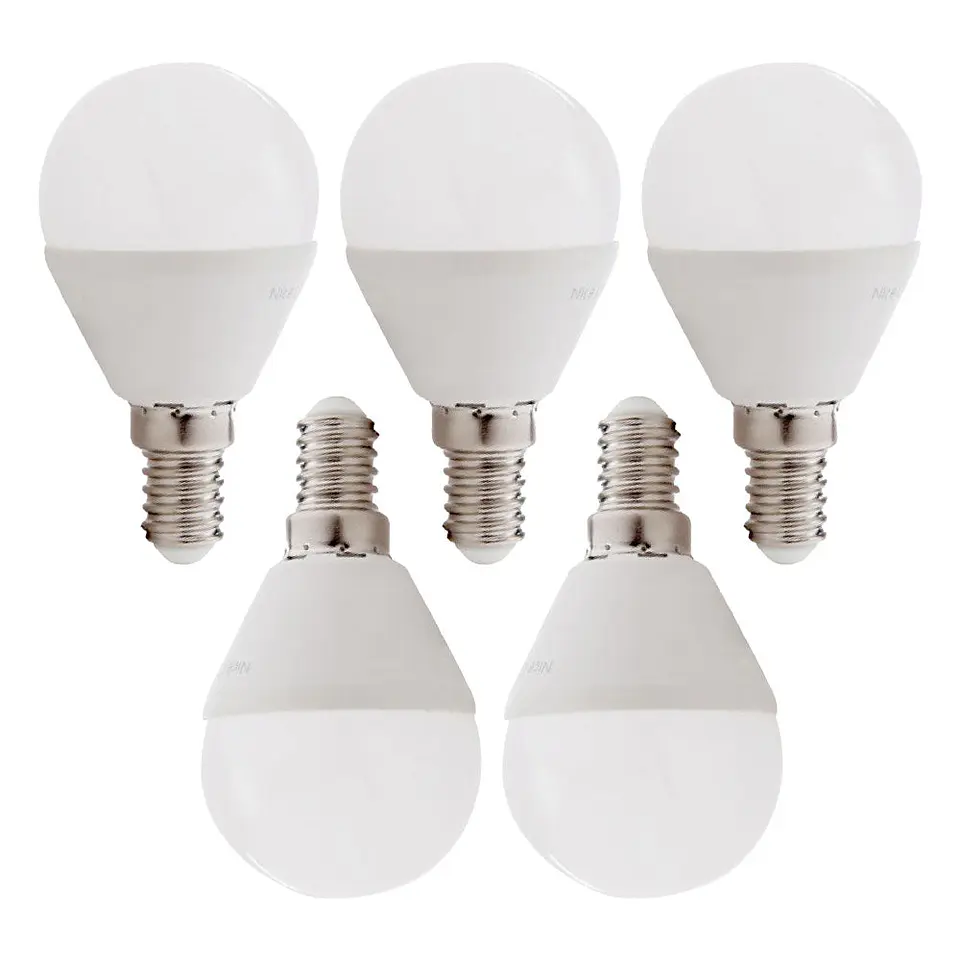 Pack 5 LÃ¢mpadas LED E14 5W 500Lm 4200ÂºK 40.000H [HO-P45-E14-5W-RC-W-PK5-AP] 3