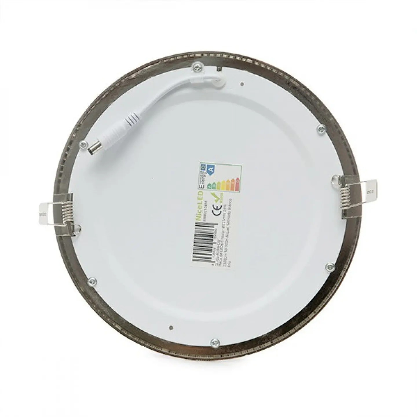 Painel LED 18W 1800Lm 2700ÂºK Circular NÃ­quel Acetinado 50.000H [GL-CL-R18N-WW] 5