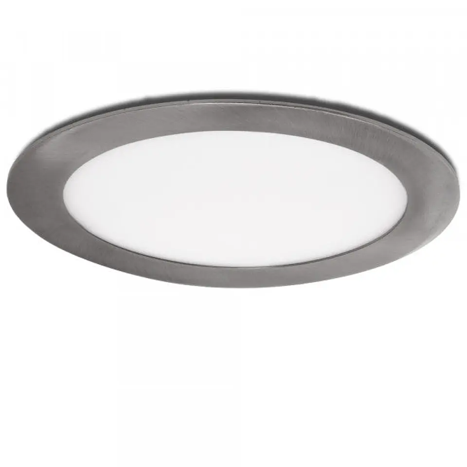 Painel LED 18W 1800Lm 2700ÂºK Circular NÃ­quel Acetinado 50.000H [GL-CL-R18N-WW] 8