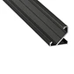 Perfil de alumÃ­nio anodizado preto KIMERA-BARDE com difusor opalino e tampas de extremidade 2,02M - Thumbnail 1