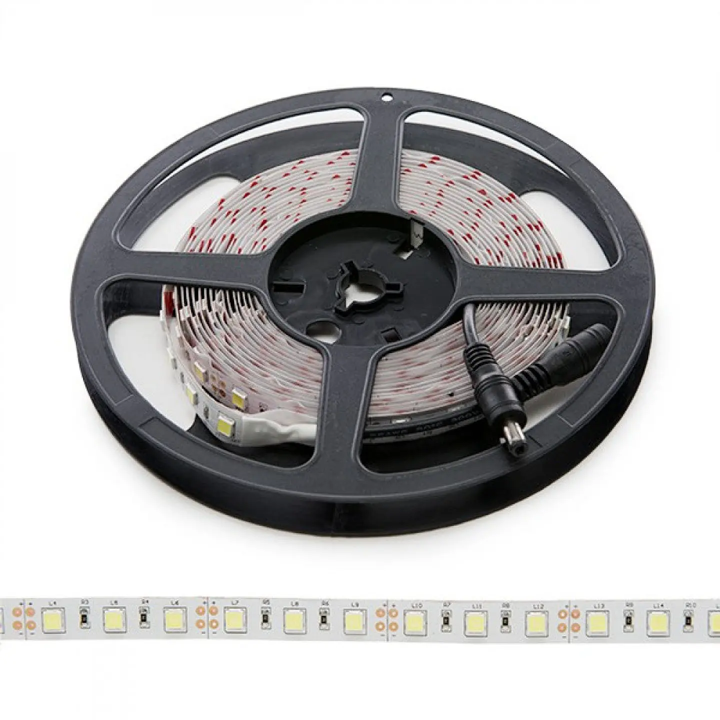 Faixa de 300 LEDs 60W 14100Lm 2700ÂºK SMD5252 12VDC IP20 x5M 50.000H [WM-5252-300-WW]-Branco Quente 2