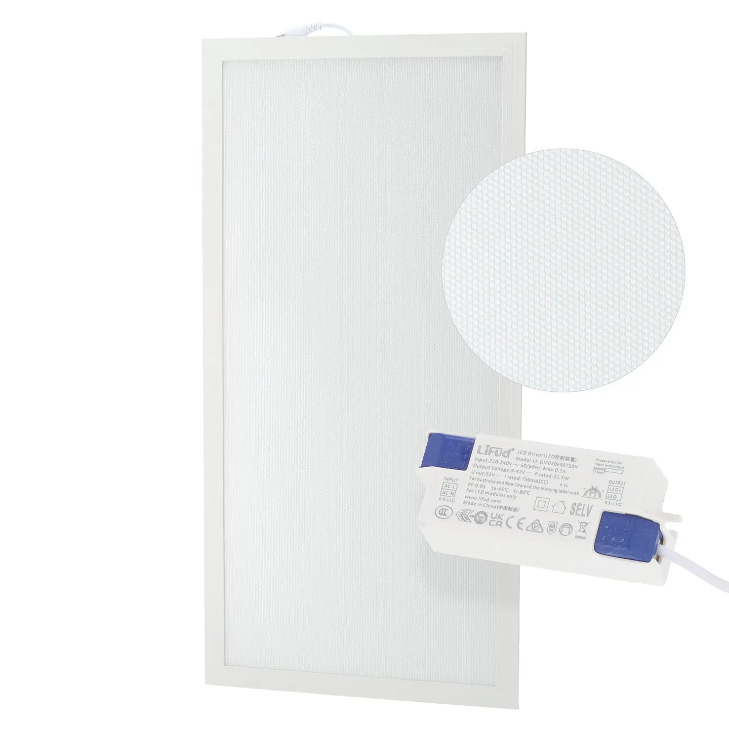 Painel LED 28W 2800Lm 6000ÂºK 60X30Cm 40.000H Driver Lifud UGR17 [HOPBD3060LIUGR17-CW] 1
