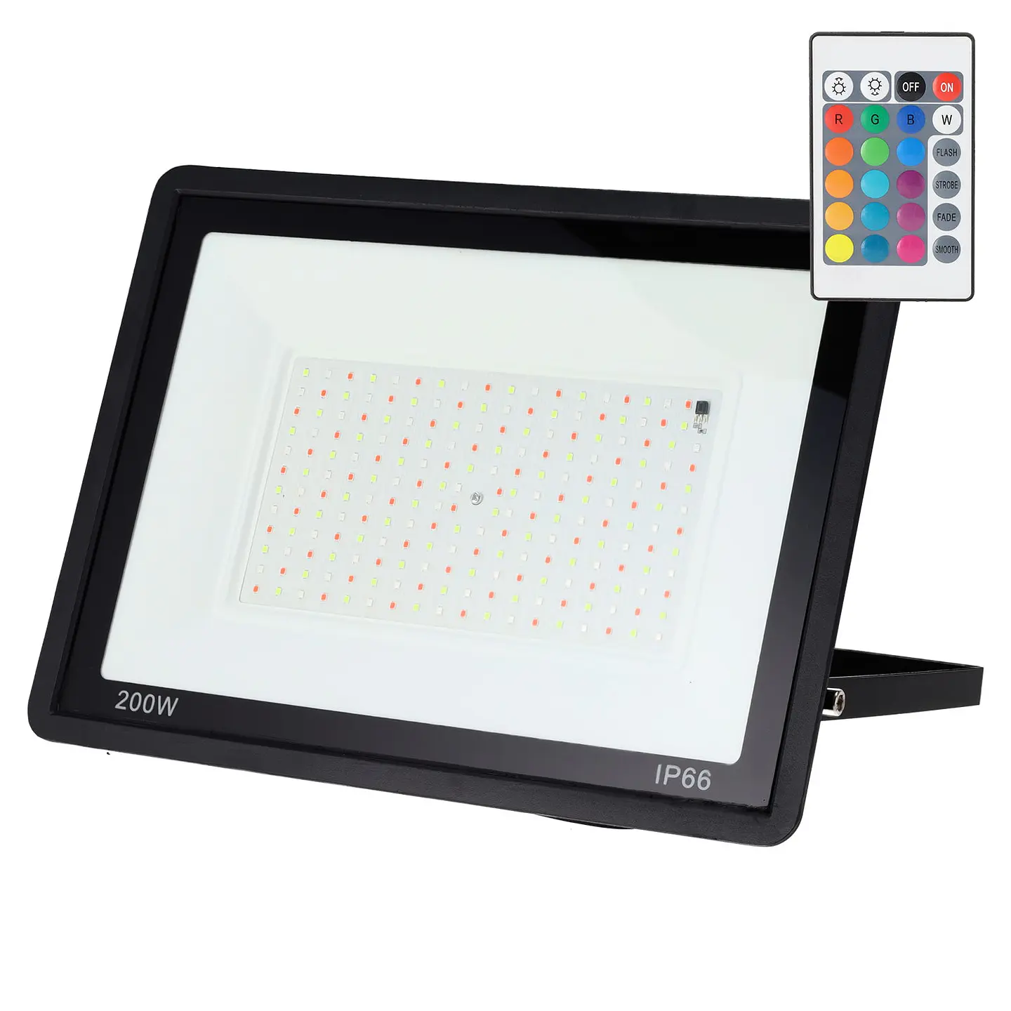 Holofote LED RGBW com controle remoto 200W [HO-ICRGBFL-200W] 1