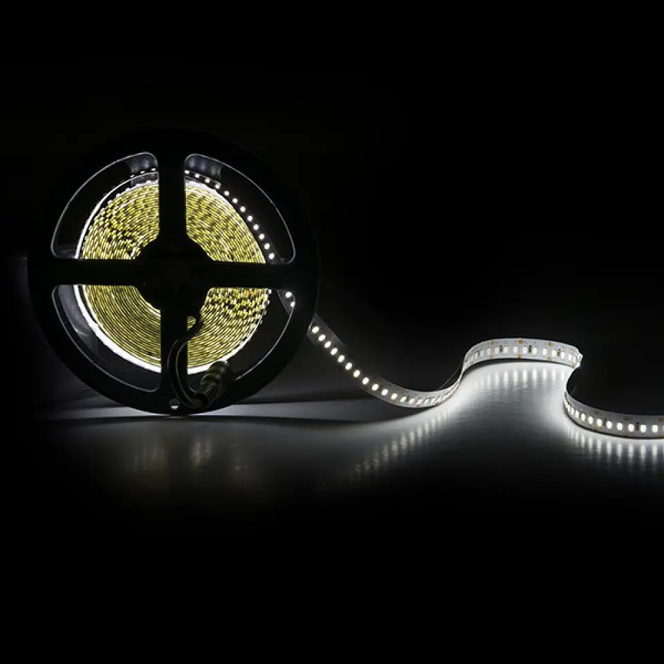 Faixa de 204 LEDs/M 60W 5.000Lm CRI85 6000ÂºK SMD3014 12VDC IP20 x5M 40.000H [CA-3014-204-12W-IP20-CW]-Branco Frio 1