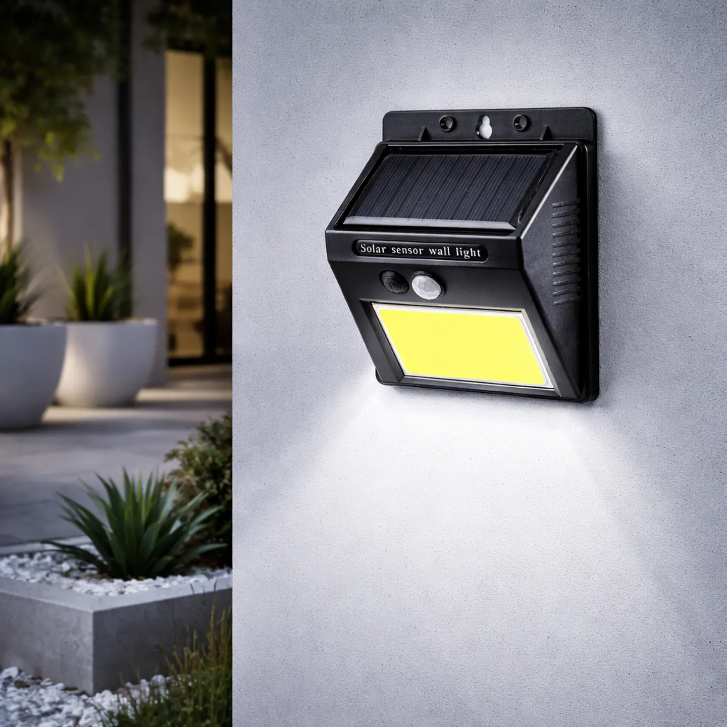 LÃ¢mpada de Parede LED 6000ÂºK Sensor Solar IP65 40.000H [LUM-LUM150-PIR] 1