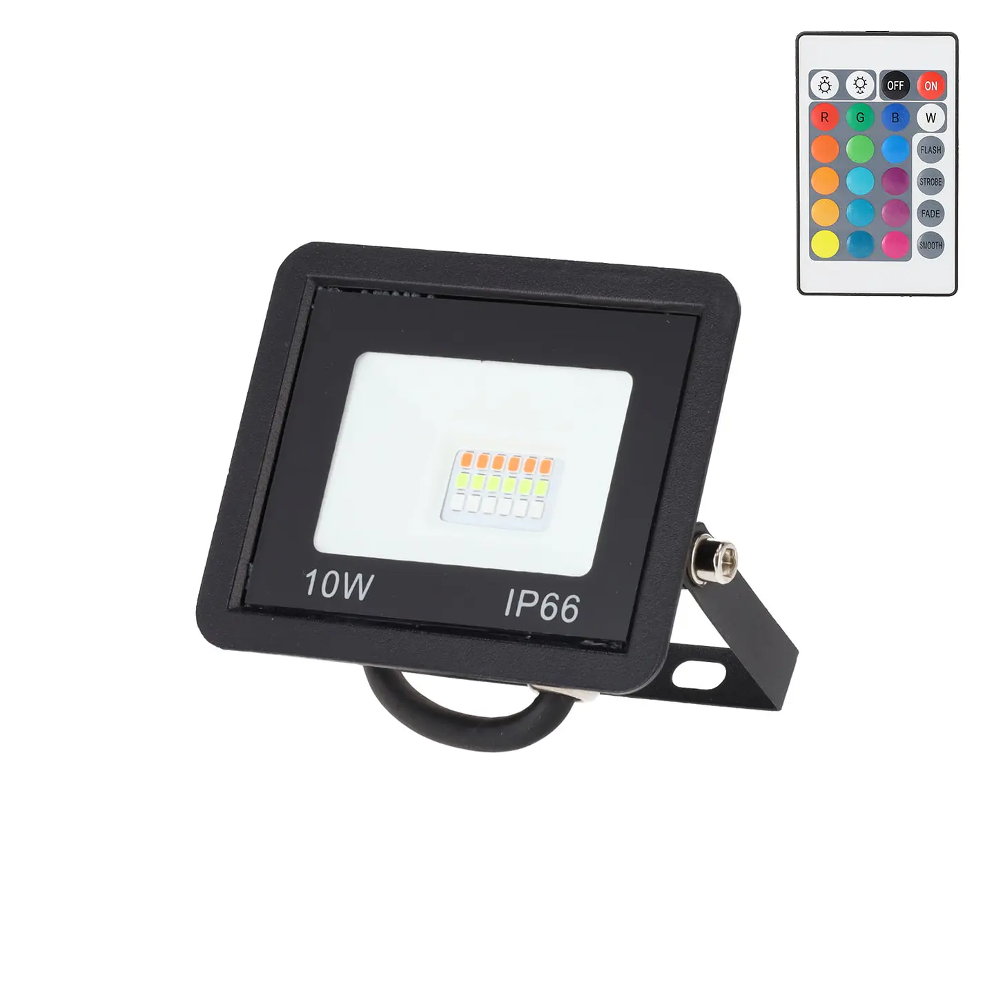 Projetor LED RGBW com controle remoto 10W [HO-ICRGBFL-10W] 1