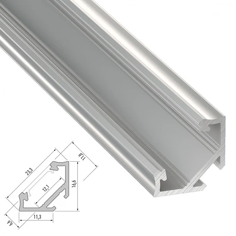 Perfil Aluminio Tipo C 2,02M