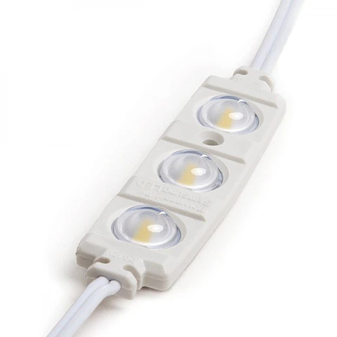 Modulo 1.3W 130Lm 6000ºK 3 LEDs PRO 5630 Injetado IP67 Ãptico 50.000H [RA-BL-5630W03-LENS-R-CW]